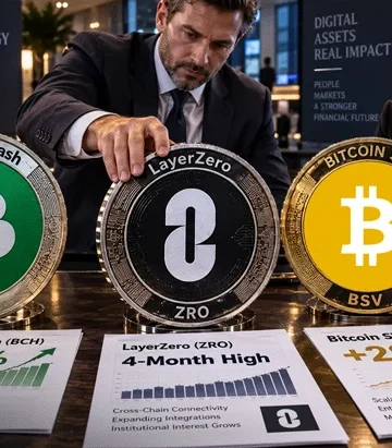 Bitcoin Cash, Bitcoin SV, and LayerZero Lead Crypto Market Gains